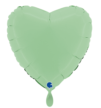 Folienballon - Herz, matt grün - ø 45cm